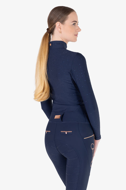 KYLIE - BASE LAYER LONG SLEEVE | NAVY CRYSTAL ROSE GOLD