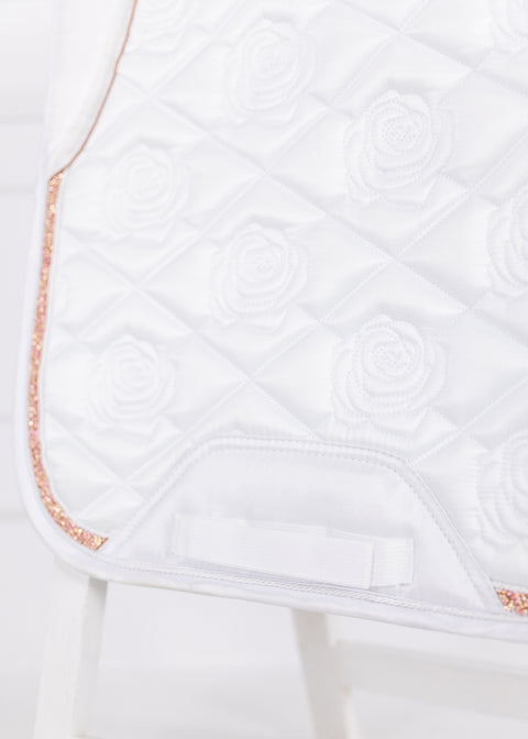 SERENA - DRESSAGE SADDLE PAD | WHITE ROSE GOLD