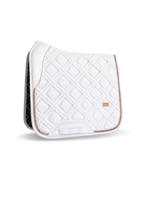 CELINE - DRESSAGE SADDLE PAD | WHITE ROSE GOLD