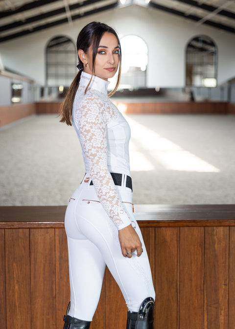 GINNY - BREECHES | WHITE ROSE GOLD