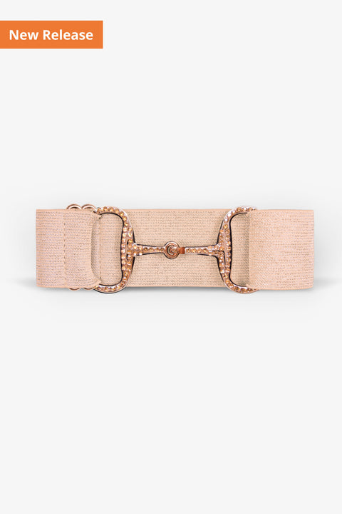 GINNY - SNAFFLE BIT BELT | ROSE GOLD STARDUST "ROSE GOLD CRYSTALS"
