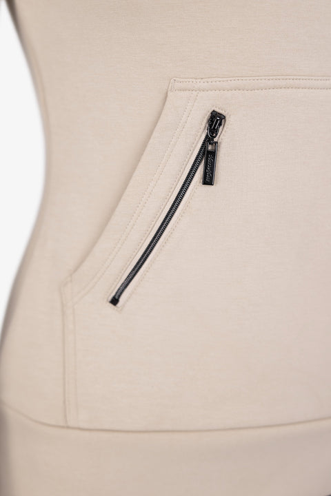 CHARLOTTE - HOODIE | CREME BLACK CRYSTALS