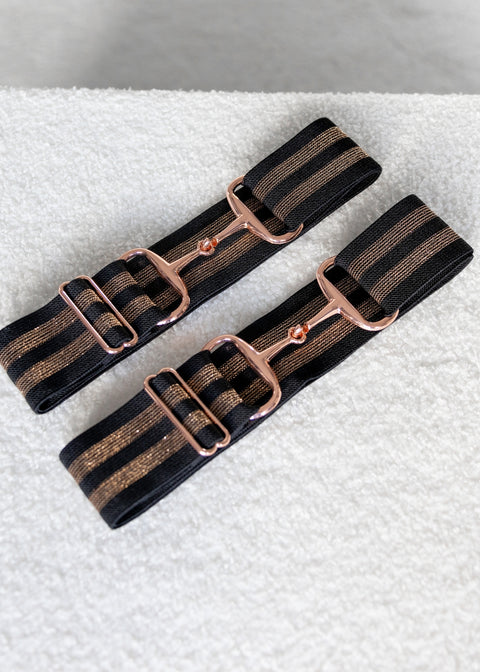 GINNY - BELT | STRIPE | BLACK ROSE GOLD