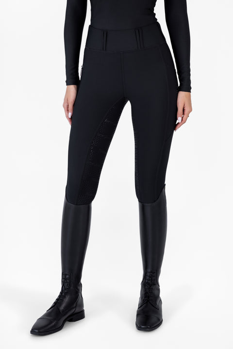 CRYSTAL KYLIE - RIDING LEGGINGS | BLACK CRYSTALS