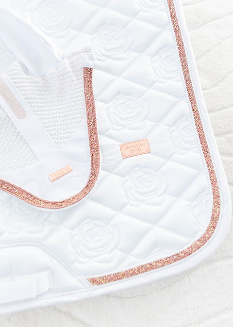 SERENA - DRESSAGE SADDLE PAD | WHITE ROSE GOLD