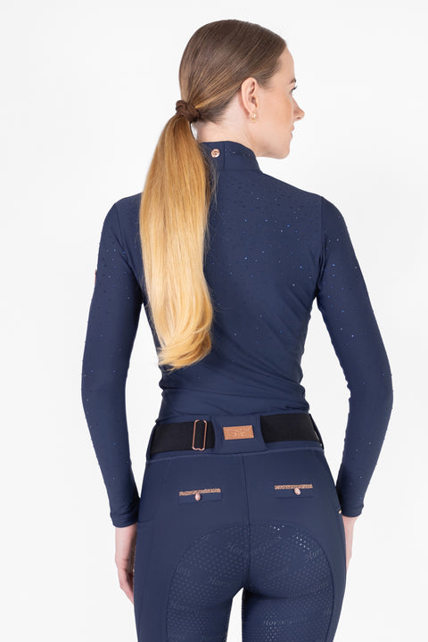 KYLIE - BASE LAYER LONG SLEEVE | NAVY CRYSTAL ROSE GOLD