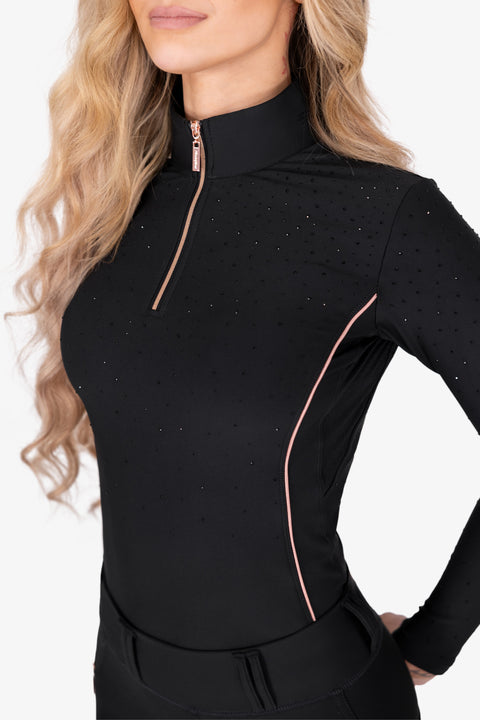 KYLIE - PERFORMANCE BASE LAYER | BLACK CRYSTAL ROSE GOLD