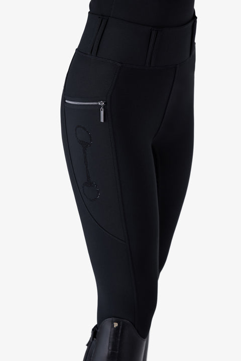 CRYSTAL KYLIE - RIDING LEGGINGS | BLACK CRYSTALS