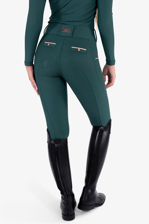 CRYSTAL KYLIE - RIDING LEGGINGS | LA LUNE - ROSE GOLD