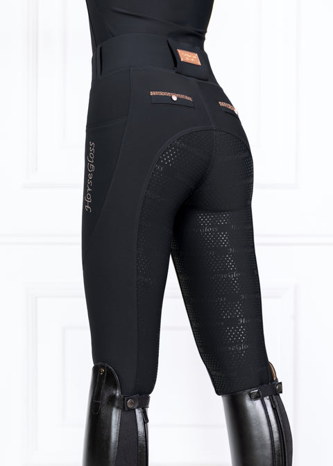 SWAROVSKI KYLIE - RIDING LEGGINGS | BLACK ROSE GOLD