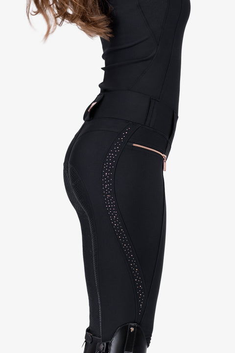 LEXA - RIDING LEGGINGS | BLACK ROSE GOLD