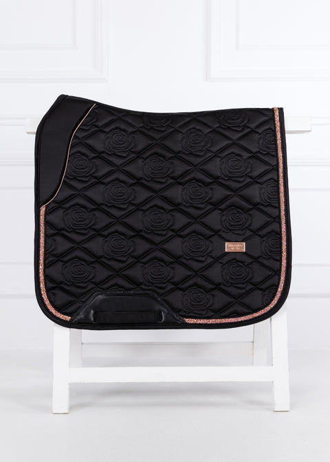 SERENA - DRESSAGE SADDLE PAD | BLACK ROSE GOLD