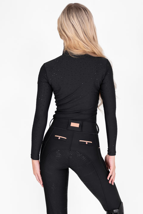 KYLIE - PERFORMANCE BASE LAYER | BLACK CRYSTAL ROSE GOLD