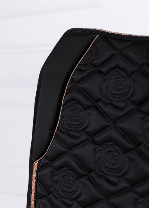 SERENA - DRESSAGE SADDLE PAD | BLACK ROSE GOLD