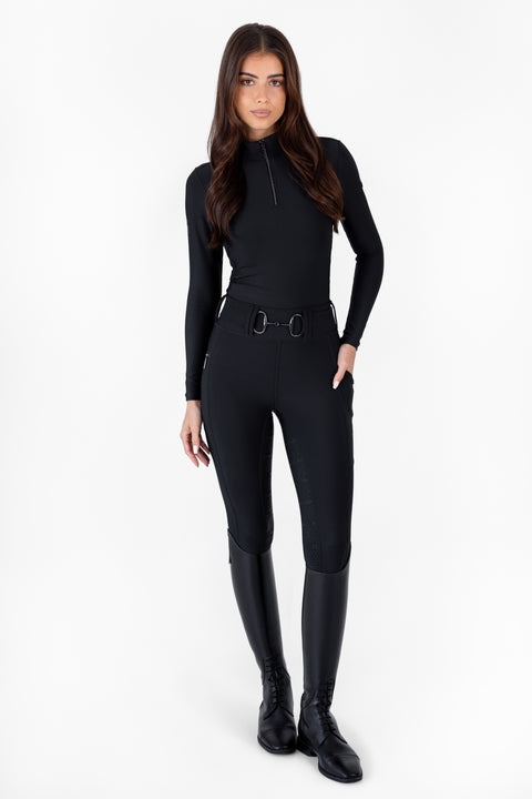 CRYSTAL KYLIE - RIDING LEGGINGS | BLACK CRYSTALS