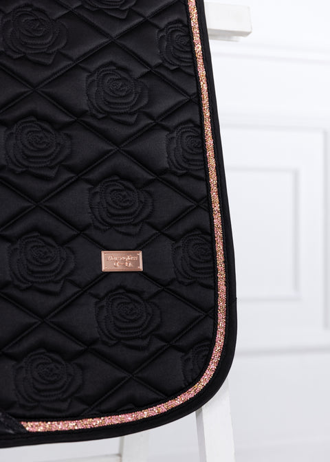 SERENA - DRESSAGE SADDLE PAD | BLACK ROSE GOLD