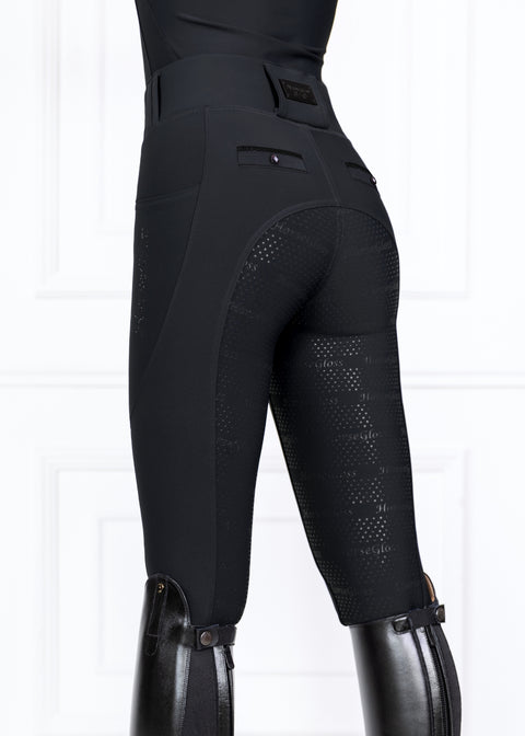 SWAROVSKI KYLIE - RIDING LEGGINGS | BLACK CRYSTALS