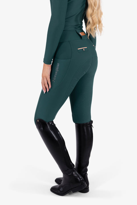 CRYSTAL KYLIE - RIDING LEGGINGS | LA LUNE - ROSE GOLD