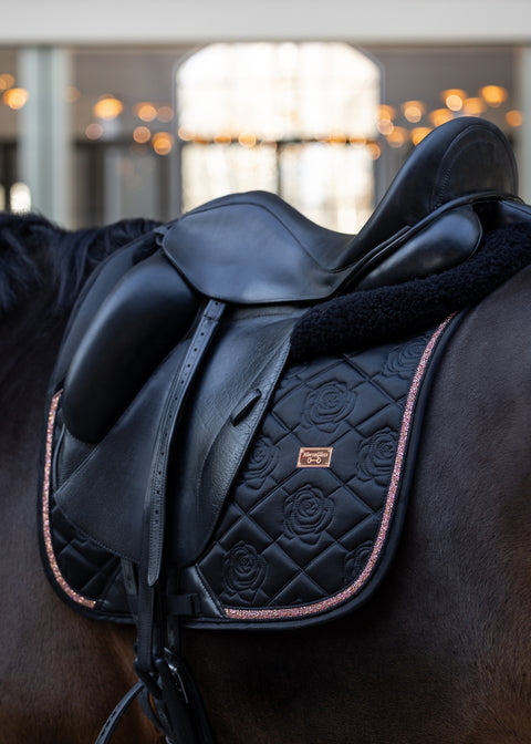 SERENA - DRESSAGE SADDLE PAD | BLACK ROSE GOLD