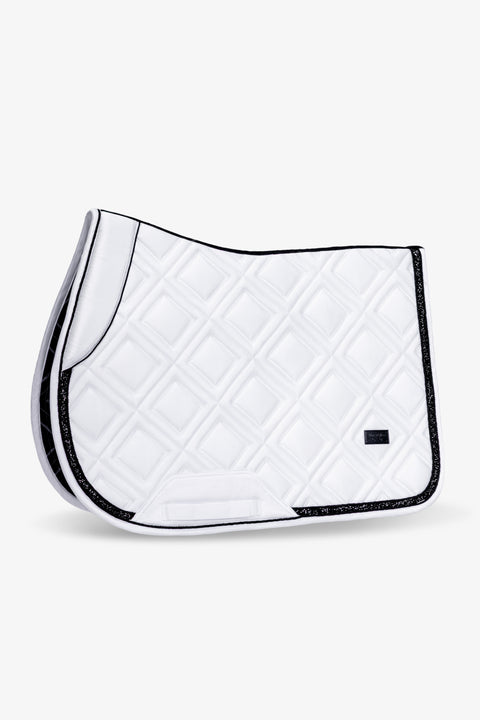 CELINE - JUMPING SADDLE PAD | WHITE BLACK CRYSTALS