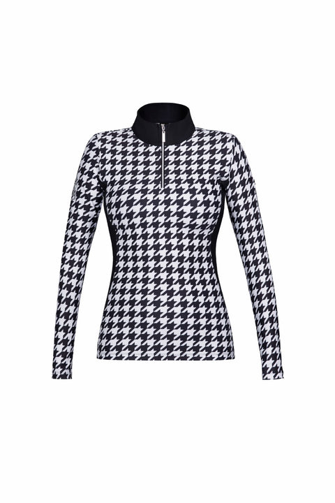 Kylie - Camicie Da Equitazione | Nero & Bianca 'Houndstooth"