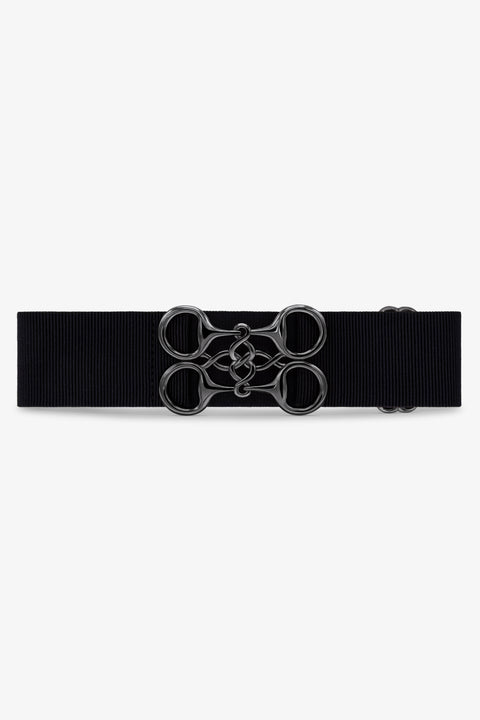 GINNY - BELT |  BLACK - METALLIC BLACK