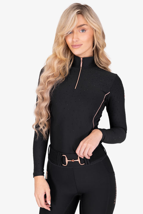 KYLIE - PERFORMANCE BASE LAYER | BLACK CRYSTAL ROSE GOLD