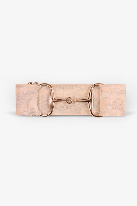 GINNY - SNAFFLE BIT BELT | ROSE GOLD STARDUST "ROSE GOLD"