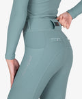CRYSTAL KYLIE - RIDING LEGGINGS | DYNASTY GREEN
