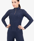 KYLIE - BASE LAYER LONG SLEEVE | NAVY ROSE GOLD CRYSTAL