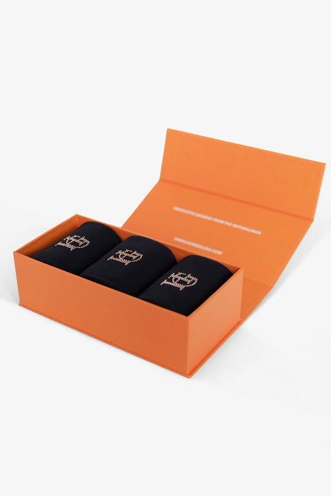 RIDING SOCKS | 3-PACK BLACK ROSE GOLD