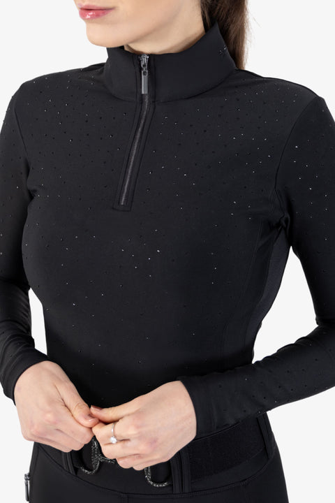 KYLIE - BASE LAYER LONG SLEEVE | BLACK CRYSTALS