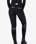 CRYSTAL KYLIE - RIDING LEGGINGS | BLACK - WHITE CRYSTALS