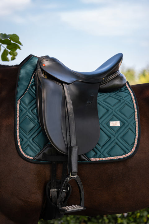 CELINE - DRESSAGE SADDLE PAD | LA LUNE ROSE GOLD