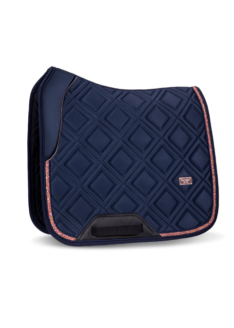 Celine - Sottosella da dressage | Navy "Oro Rosa"