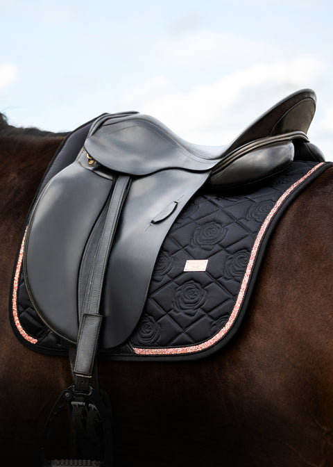 SERENA - DRESSAGE SADDLE PAD | BLACK ROSE GOLD