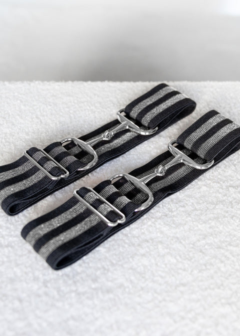 GINNY - BELT | STRIPE | BLACK SILVER