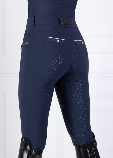 CLARA - BREECHES | NAVY SILVER