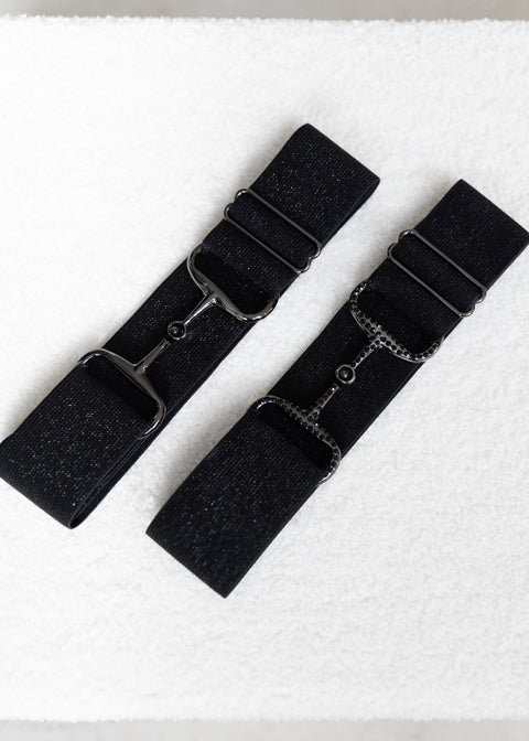 GINNY - BELT | BLACK METALLIC STARDUST