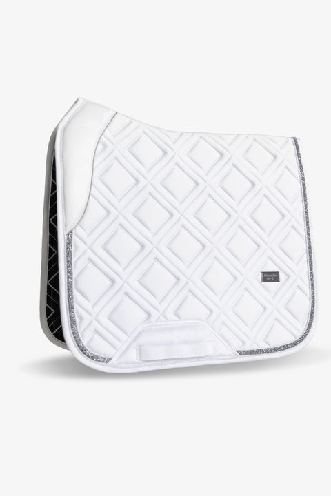 CELINE - DRESSAGE SADDLE PAD | WHITE SILVER