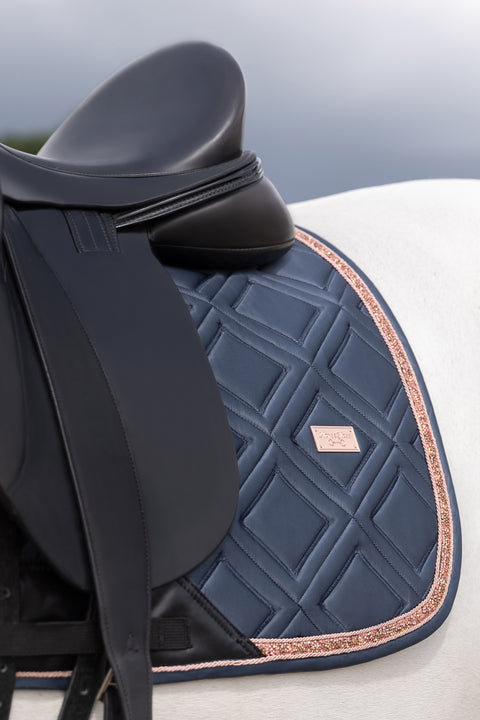 CELINE - DRESSAGE SADDLE PAD | GRAND PRIX BLUE ROSE GOLD