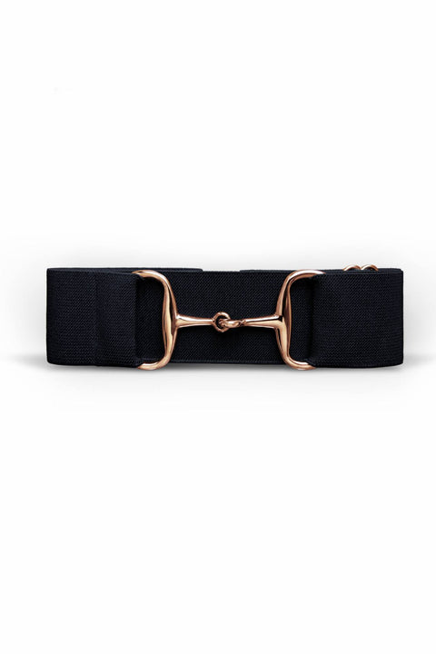 Ceinture Mors de filet - Ginny |Noir "l'Or Rose" 