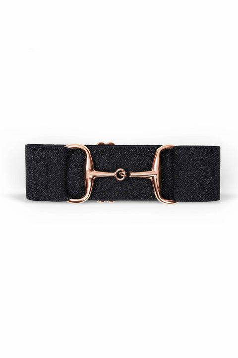 Ceinture Mors de filet - Ginny |Noir poussière d'étoiles "l'Or Rose"